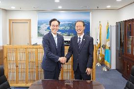 경남은행장 방문