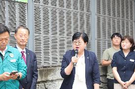 팔용로 교통안전시설물 횡단보도 운영 개통식